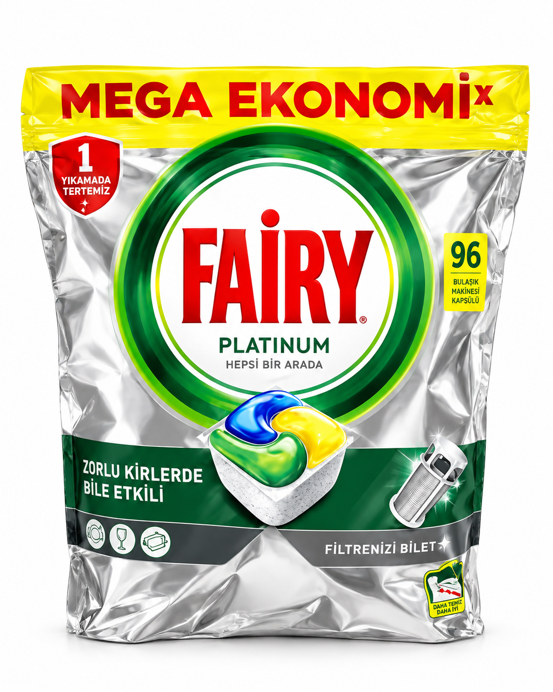 قرص ماشین ظرفشویی فیری پلاتینیوم ۹۶ عددی | Fairy Platinum