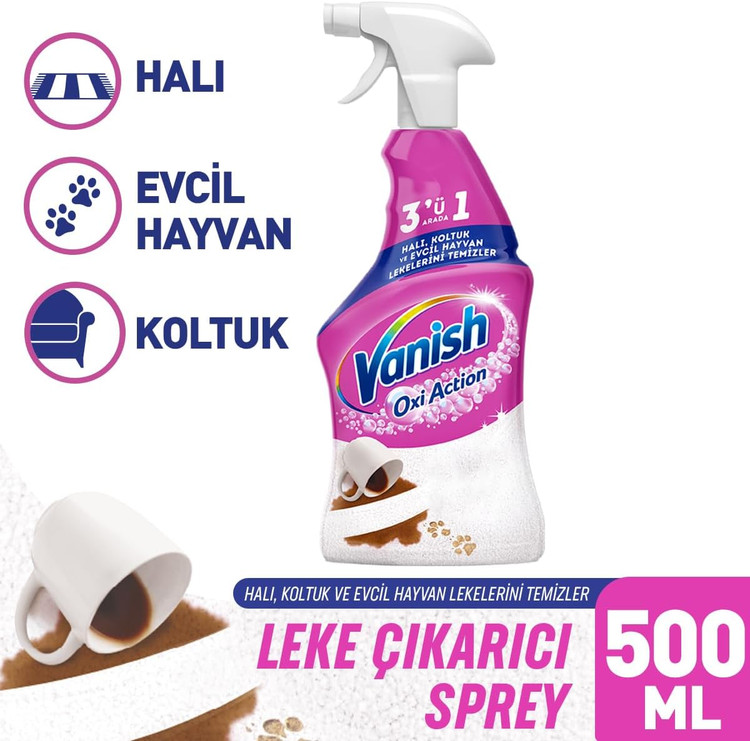 اسپری لکهبر ونیش Oxi Action مبل و فرش ۵۰۰ میل ساخت ترکیه