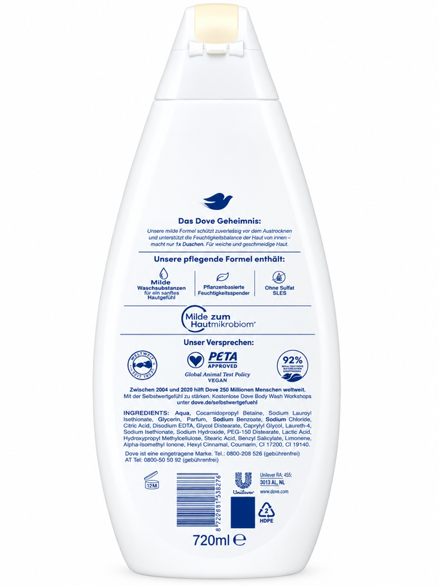 شامپو بدن داو Fresh Care رایحه نعناع ۷۲۰ میل ساخت آلمان