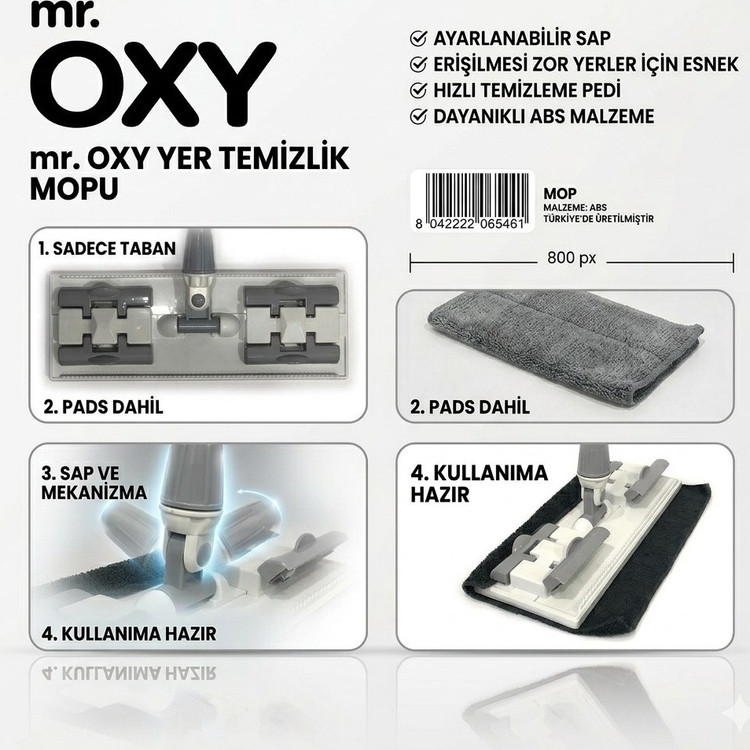 تی کلیپسی اوکسی Oxi | تی زمینشوی میکروفایبر