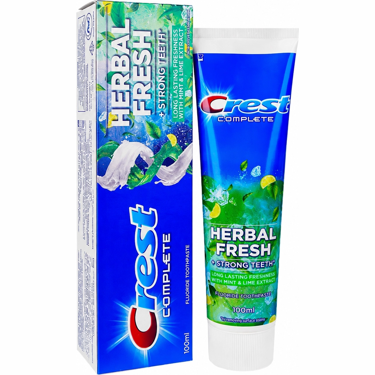 خمیردندان کرست Herbal Fresh با رایحه لیمو و نعنا حجم ۱۰۰ میل ساخت آلمان
