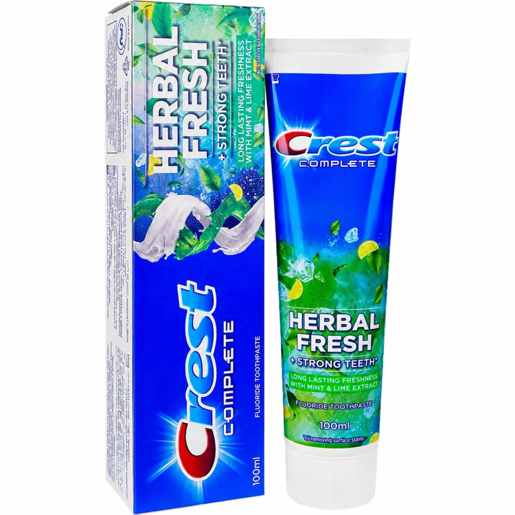 خمیردندان کرست Herbal Fresh با رایحه لیمو و نعنا حجم ۱۰۰ میل ساخت آلمان