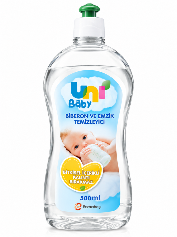 مایع شستشوی شیشه شیر و پستانک Uni Baby حجم ۵۰۰ میلیلیتر ساخت ترکیه
